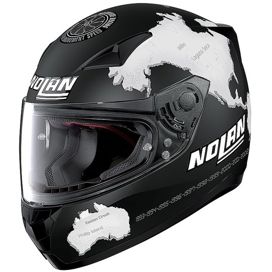 Integral Motorcycle Helmet Nolan N60.5 Gemini Replica 028 C.Checa Flat Black