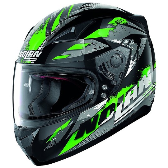 Integral Motorcycle Helmet Nolan N60.5 Hyperion 049 Black Glossy Green