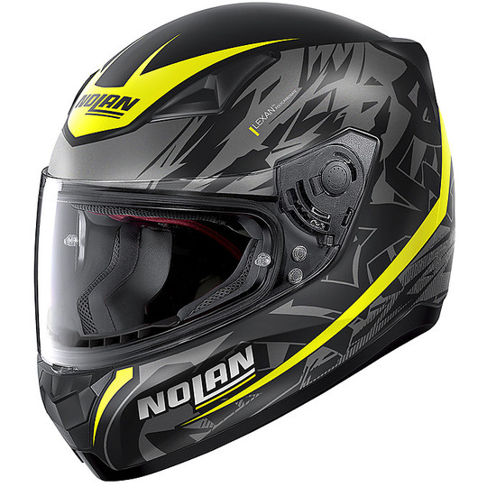 Integral Motorcycle Helmet Nolan N60.5 METROPOLIS 075 Black Matt Yellow