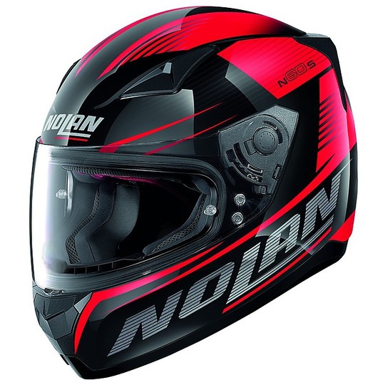 Integral Motorcycle Helmet Nolan N60.5 Motor 047 Black Glossy Red