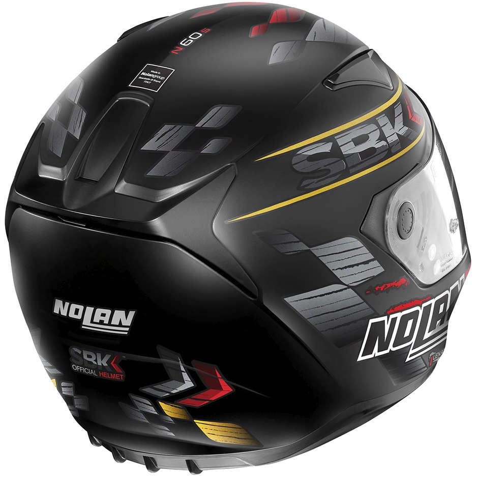 Integral Motorcycle Helmet Nolan N60.5 SBK 084 Matt Black Red