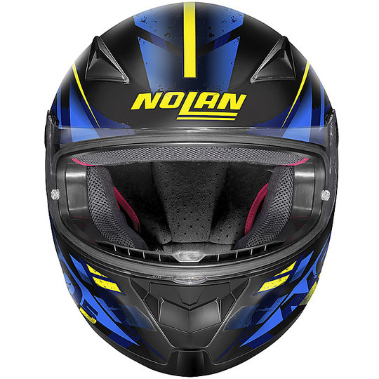 Integral Motorcycle Helmet Nolan N60.5 SECUTOR 072 Black Matt Blue Yellow