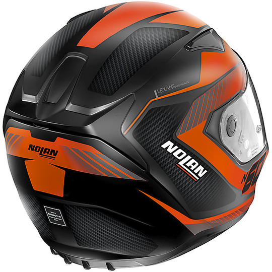 Integral Motorcycle Helmet Nolan N60.5 VELES 069 Black Matt Orange