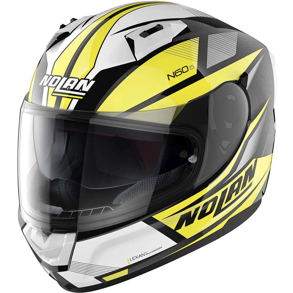 Integral Motorcycle Helmet Nolan N60.6 DOWNSHIFT 037 Glossy Yellow