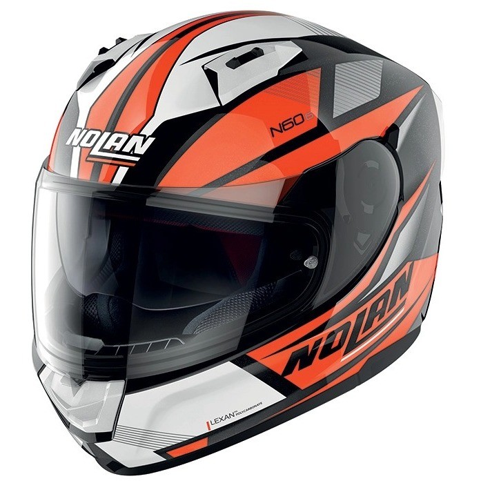 Integral Motorcycle Helmet Nolan N60.6 DOWNSHIFT 038 Glossy Orange
