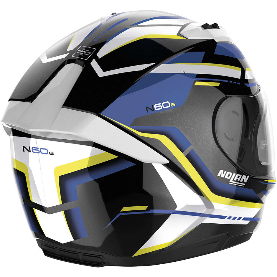 Integral Motorcycle Helmet Nolan N60-6 LANCER 064 White Blue Yellow