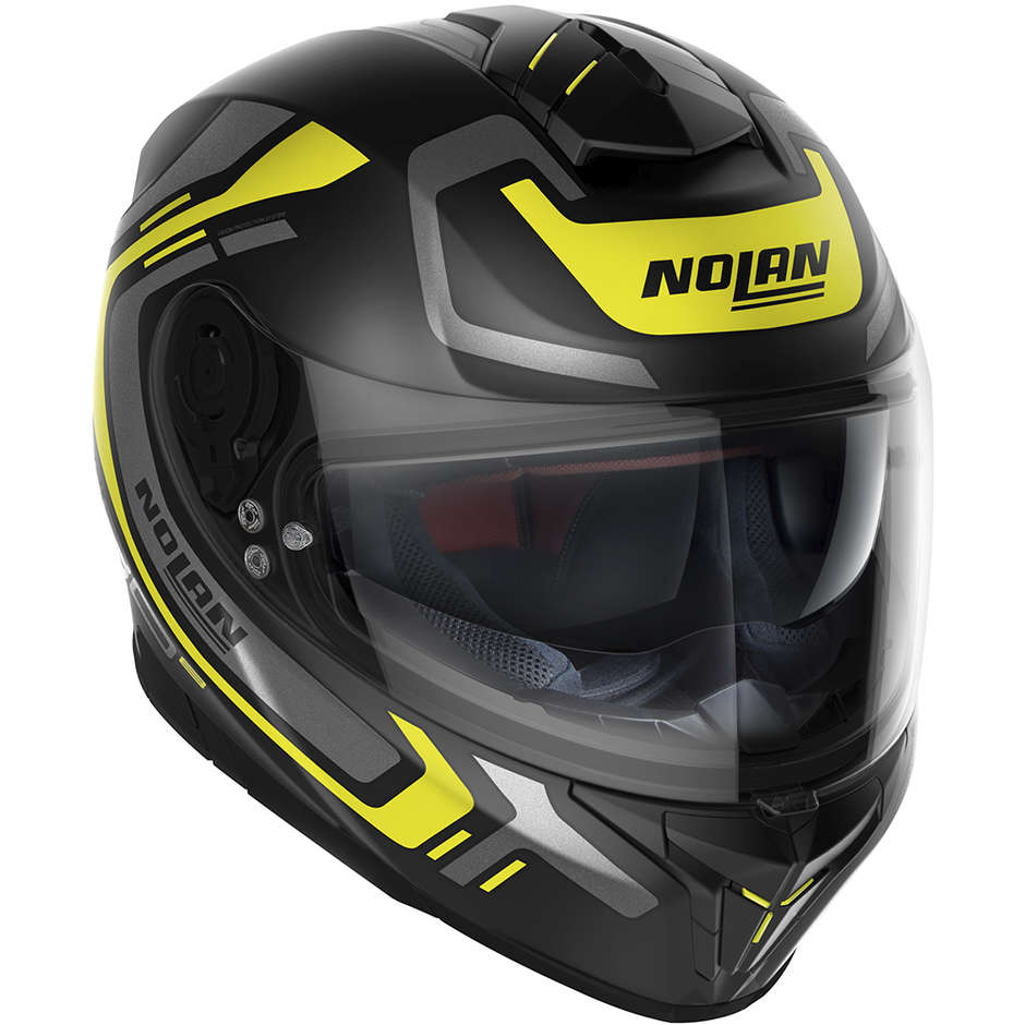 Integral Motorcycle Helmet Nolan N80.8 ALLY N-Com 040 Matt Yellow