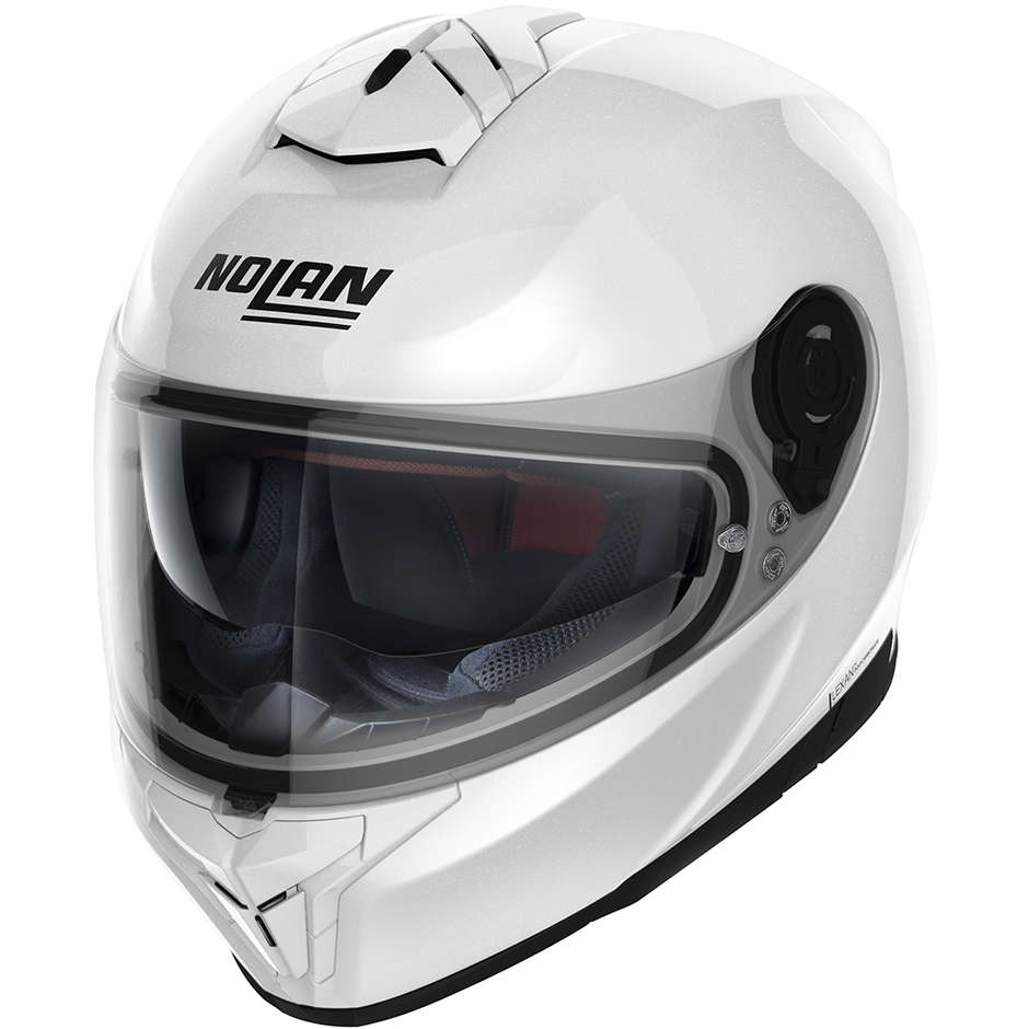 Integral Motorcycle Helmet Nolan N80-8 CLASSIC N-Com 005 White Metal