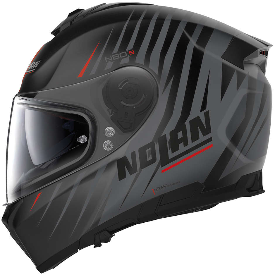 Integral Motorcycle Helmet Nolan N80-8 KOSMOS N-Com 063 Matt Black Gray