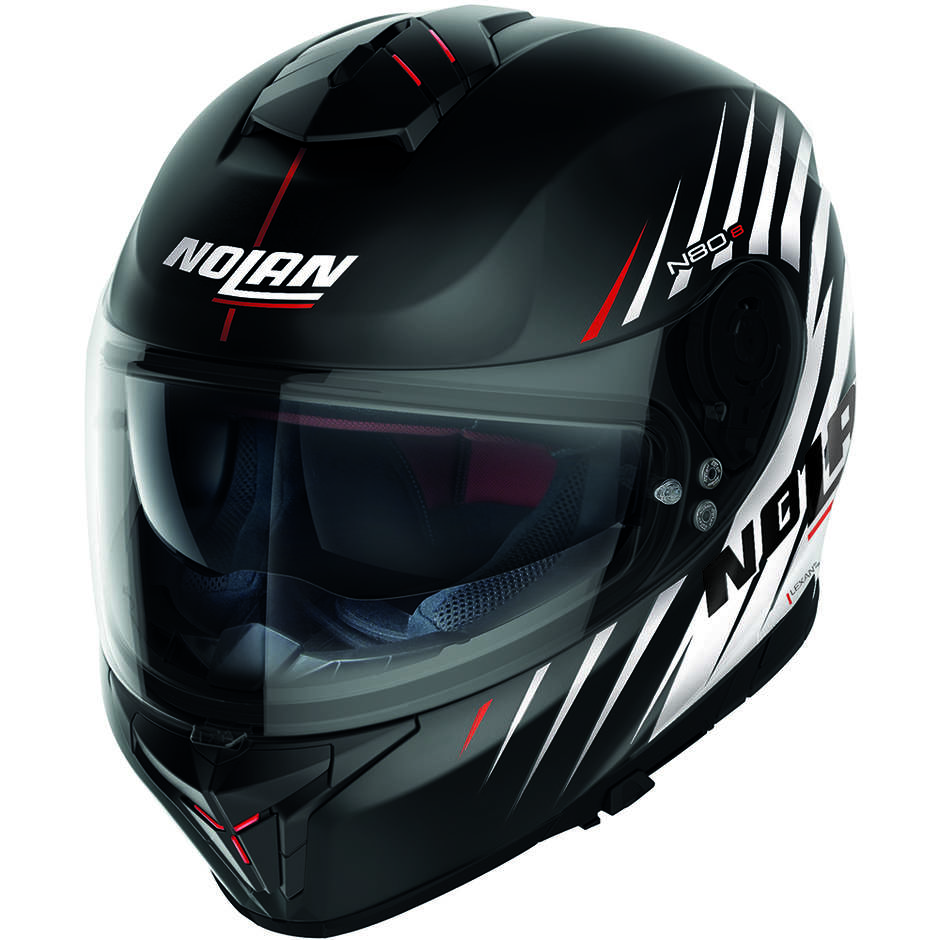 Integral Motorcycle Helmet Nolan N80-8 KOSMOS N-Com 064 Black White