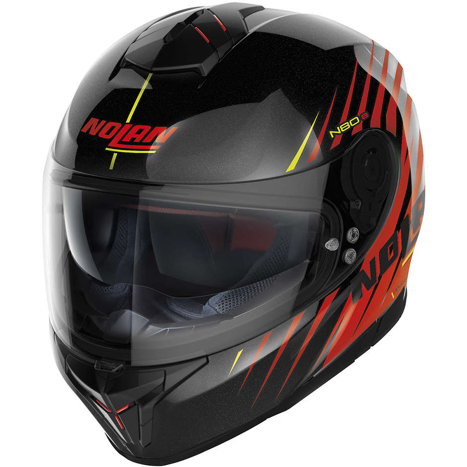Integral Motorcycle Helmet Nolan N80-8 KOSMOS N-Com 065 Black Red