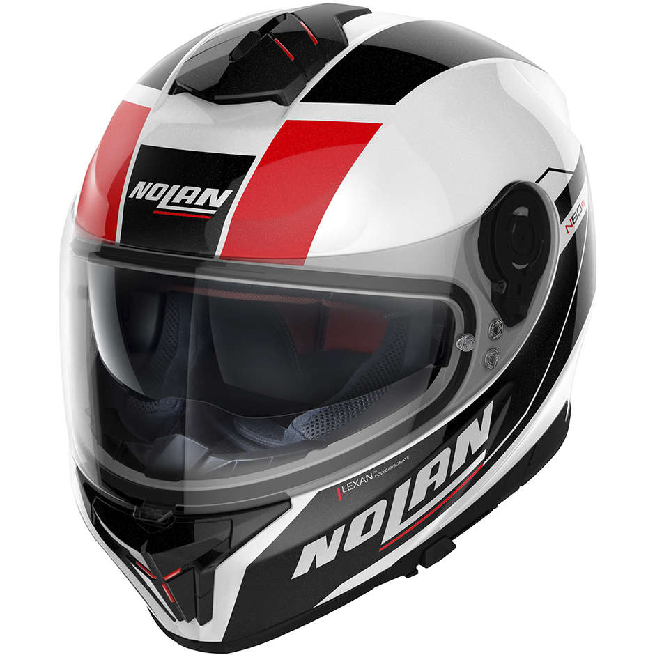 Integral Motorcycle Helmet Nolan N80.8 MANDRAKE N-Com 049 White Metal