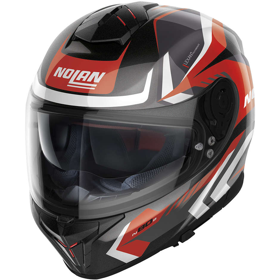 Integral Motorcycle Helmet Nolan N80-8 RUMBLE N-Com 059 Black Red