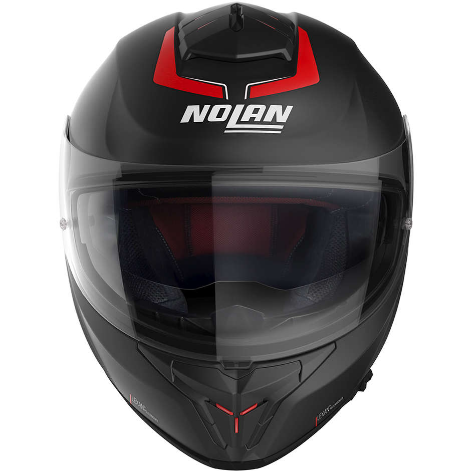 Integral Motorcycle Helmet Nolan N80.8 STAPLE N-Com 054 Matt Black Red