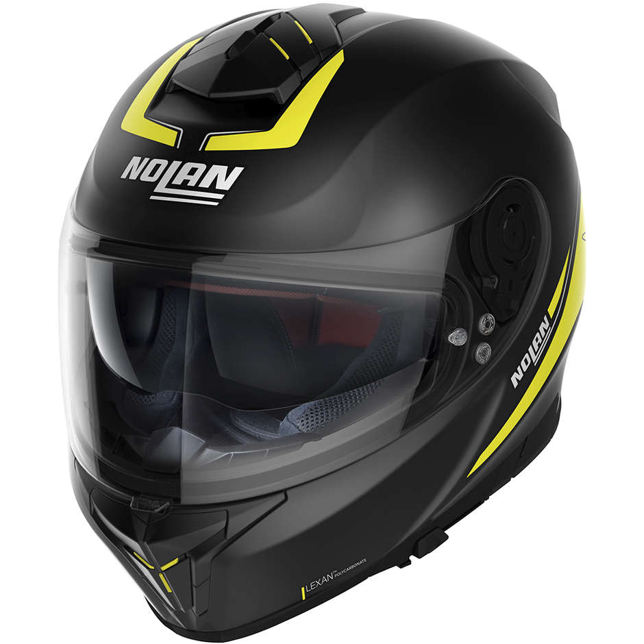 Integral Motorcycle Helmet Nolan N80.8 STAPLE N-Com 055 Matt Black Yellow