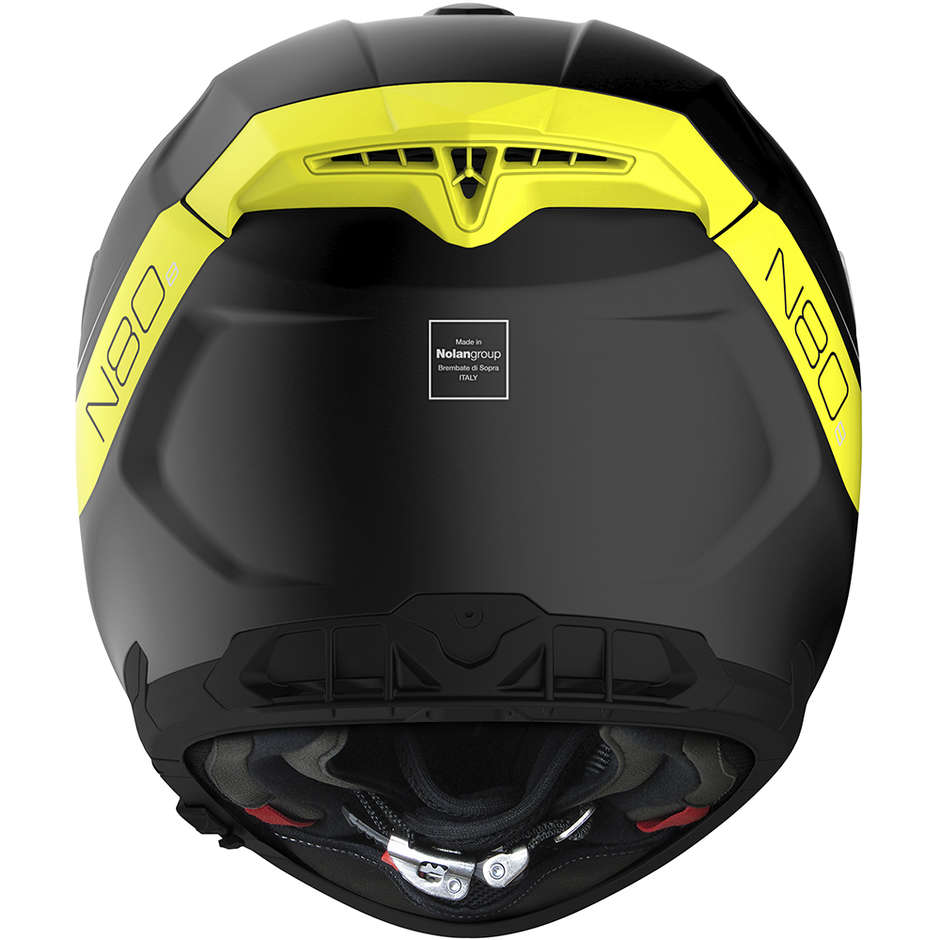 Integral Motorcycle Helmet Nolan N80.8 STAPLE N-Com 055 Matt Black Yellow