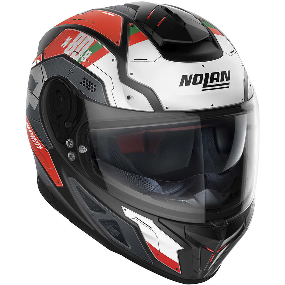 Integral Motorcycle Helmet Nolan N80-8 STARSCREAM N-Com 035 Matt Red
