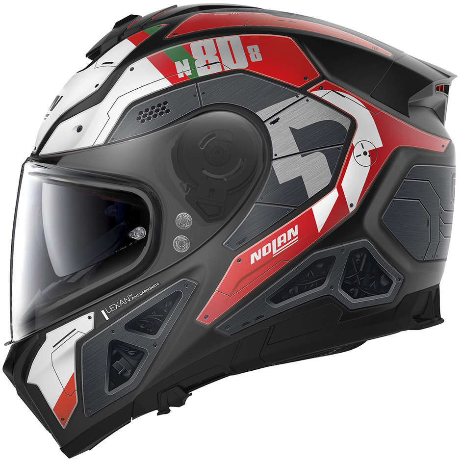 Integral Motorcycle Helmet Nolan N80-8 STARSCREAM N-Com 035 Matt Red