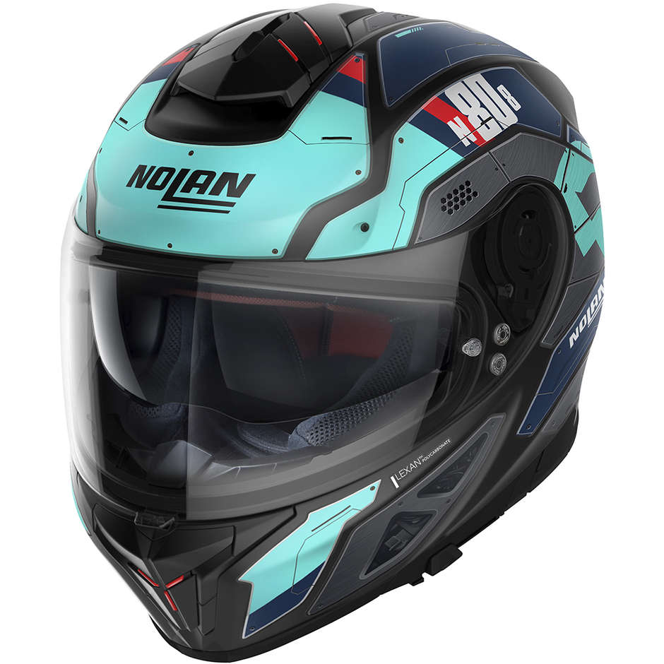 Integral Motorcycle Helmet Nolan N80.8 STARSCREAM N-Com 037 Matt Blue