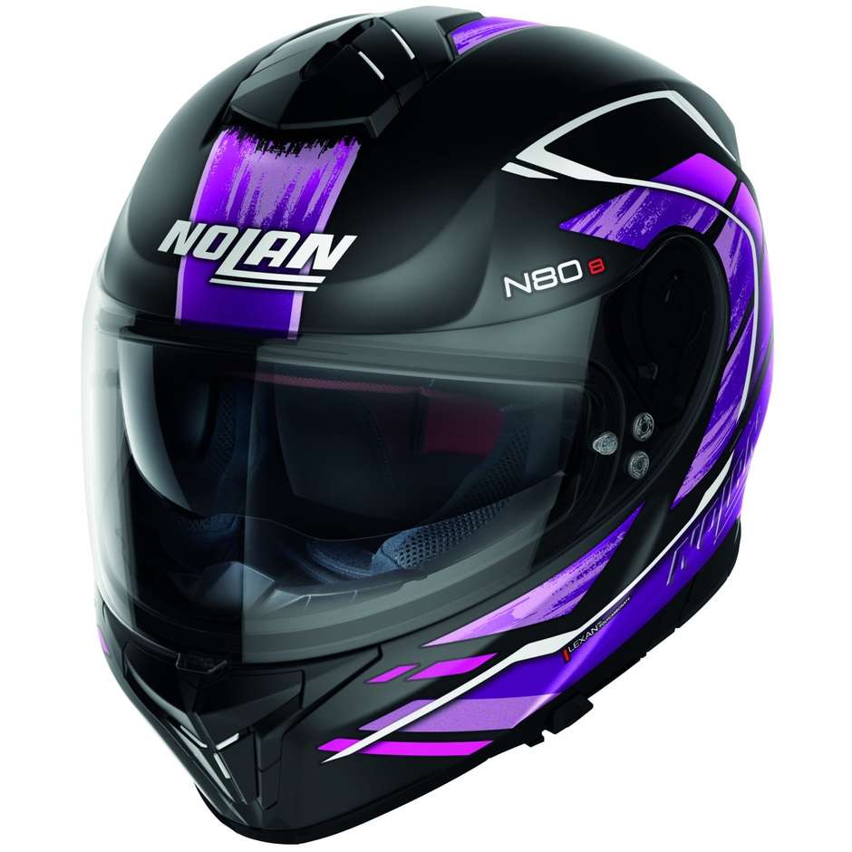 Integral Motorcycle Helmet Nolan N80.8 THUNDERBOLT N-Com 029 Matt Purple