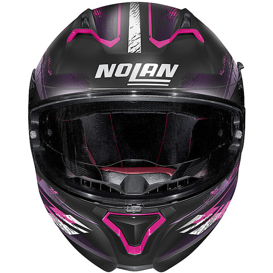 Integral Motorcycle Helmet Nolan N87 CARNIVAL N-Com 086 Black Matt Pink
