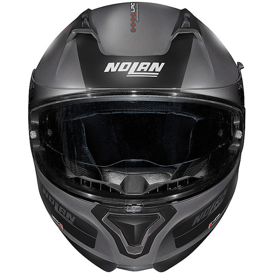 Integral Motorcycle Helmet Nolan N87 PLUS DISTINCTIVE N-Com 021 Gray Opaque Lava