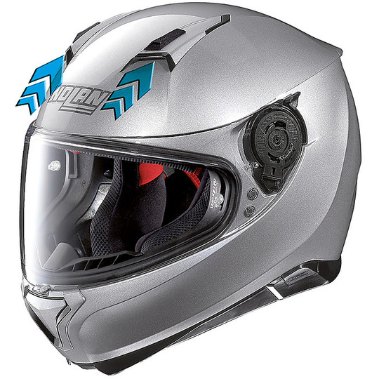 Integral Motorcycle Helmet Nolan N87 PLUS DISTINCTIVE N-Com 022 White Metal
