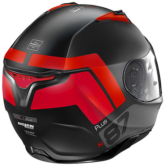 Integral Motorcycle Helmet Nolan N87 PLUS DISTINCTIVE N-Com 024 Black Matt Red