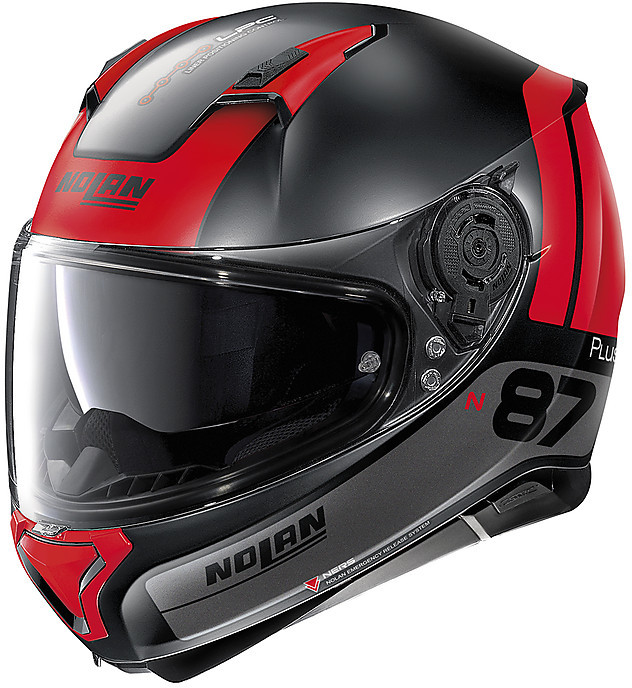 N Com N87 Plus Nolan NOLAN N87 ARKAD HELMET METALLIC WHITE