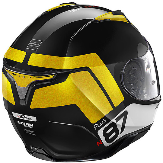 Integral Motorcycle Helmet Nolan N87 PLUS DISTINCTIVE N-Com 027 Black Glossy Yellow