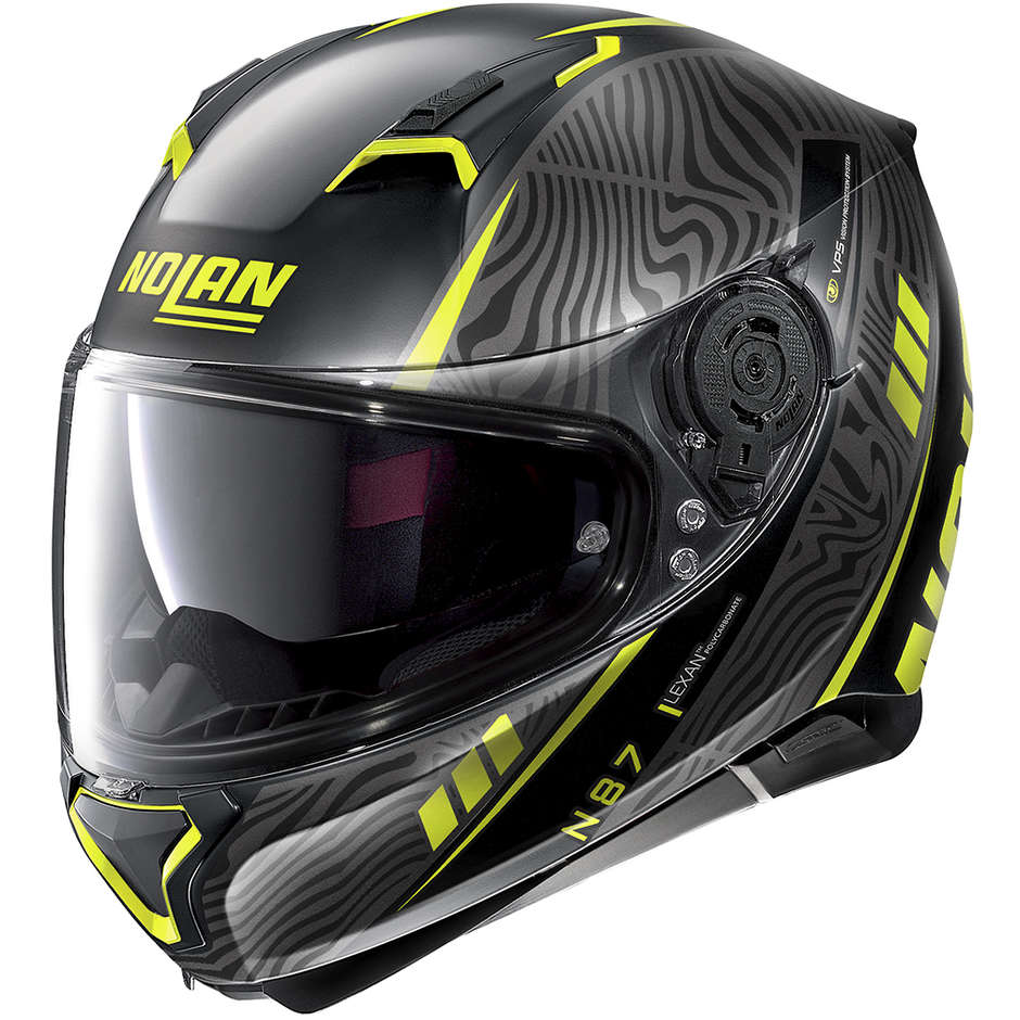 Integral Motorcycle Helmet Nolan N87 SIOUX N-Com 106 Matt Black Yellow