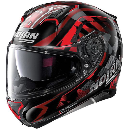 Integral Motorcycle Helmet Nolan N87 VENATOR N-Com 089 Black Glossy Red