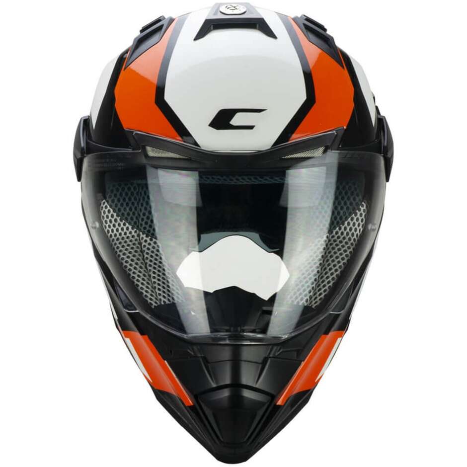 Integral Motorcycle Helmet Off Road CGM 666a TWIN RANGER White Orange
