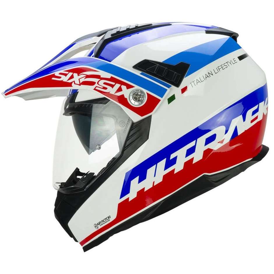 Integral Motorcycle Helmet Off Road CGM 666s TWIN HITRACK White Blue Red