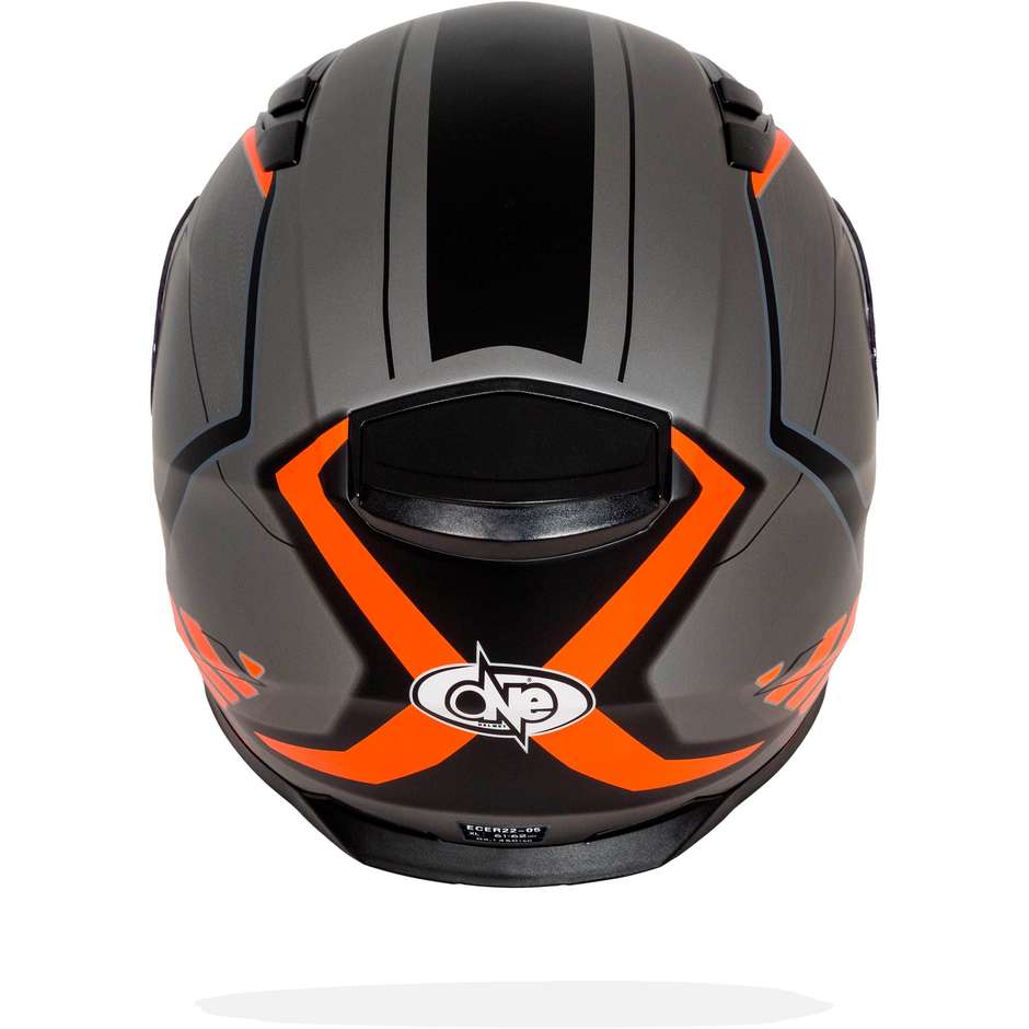 Integral Motorcycle Helmet One GT1 Double Visor Matt Orange Titanium