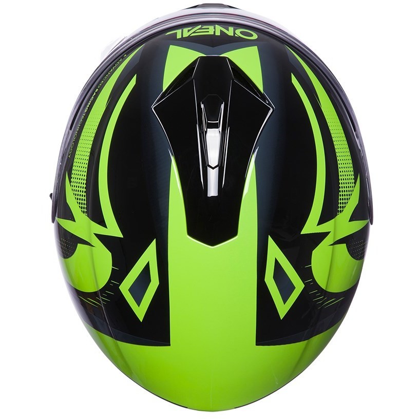 Integral Motorcycle Helmet O'neal Challenger EXO V.22 Double Visor Black Yellow Fluo