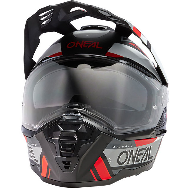 Integral Motorcycle Helmet Oneal D-SRS SQUARE V.23 Black Gray Red