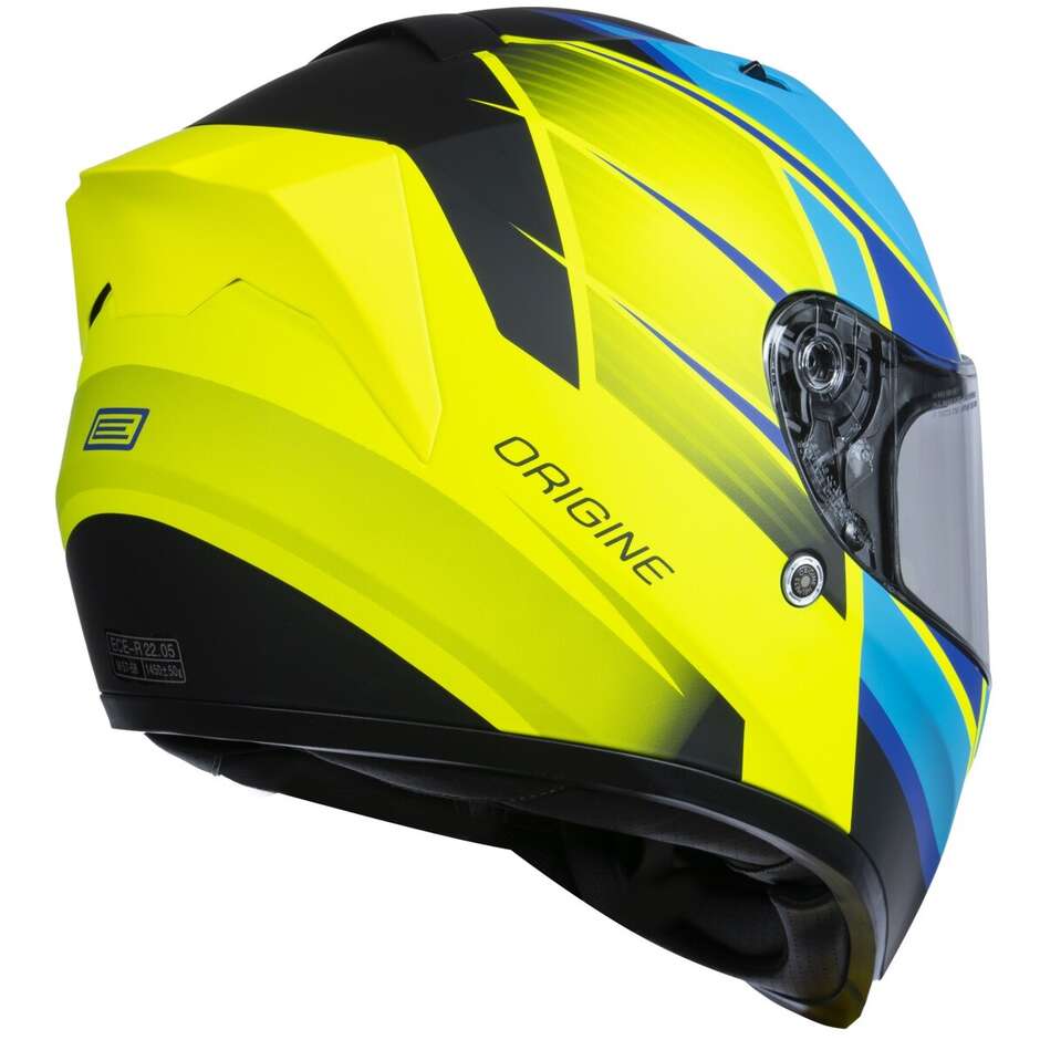 Integral Motorcycle Helmet Origin STRADA Competition Medium Blue Black Matt