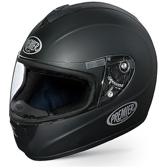Integral Motorcycle Helmet Premeir Monza Model in Glossy Black Fiber