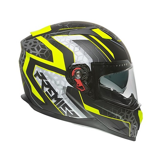 Integral Motorcycle Helmet Premier VYRUS EMY 9 Black Yellow Fluo