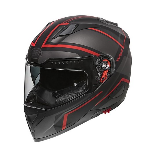 Integral Motorcycle Helmet Premier VYRUS ND92 BM Black Red Opaque