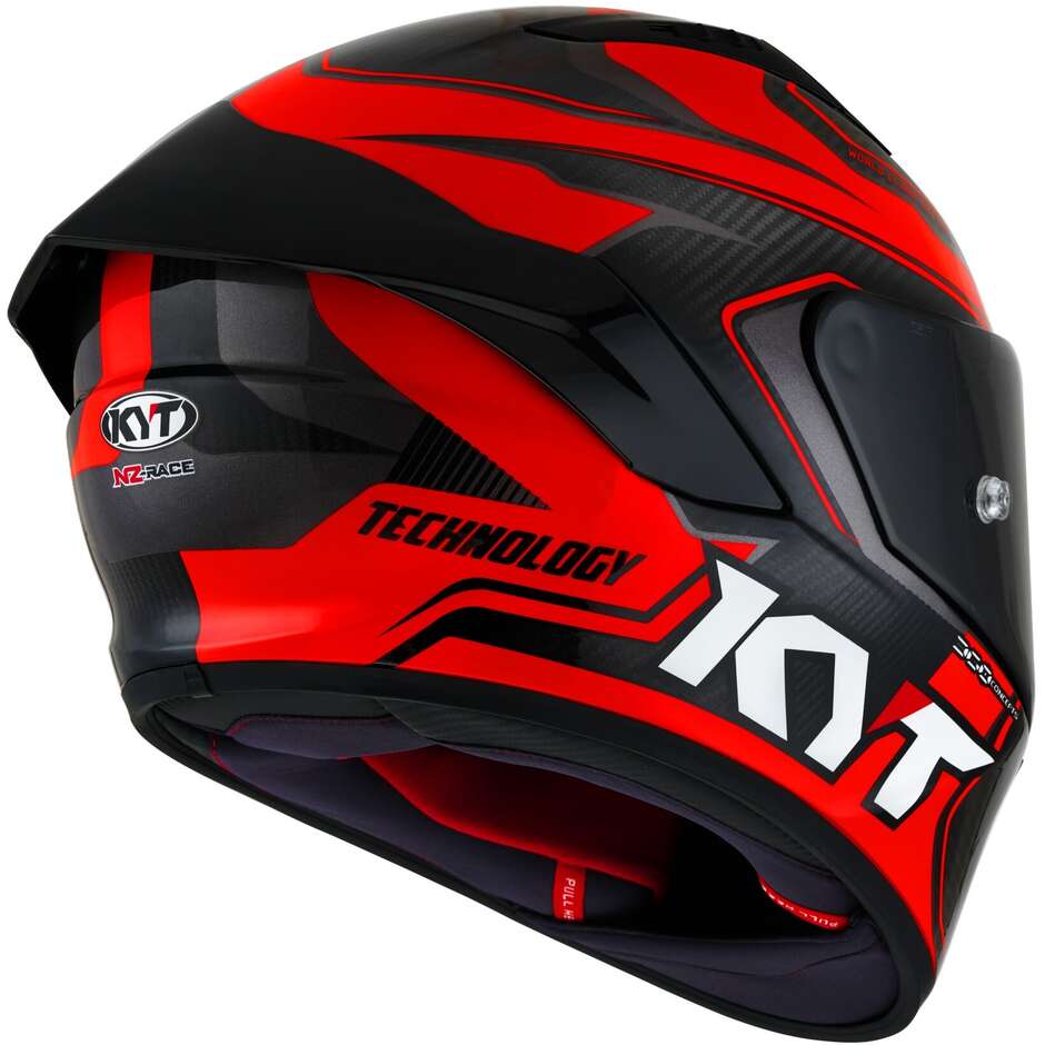 Integral Motorcycle Helmet Racing Kyt NZ-RACE CARBON COMPETITION Red