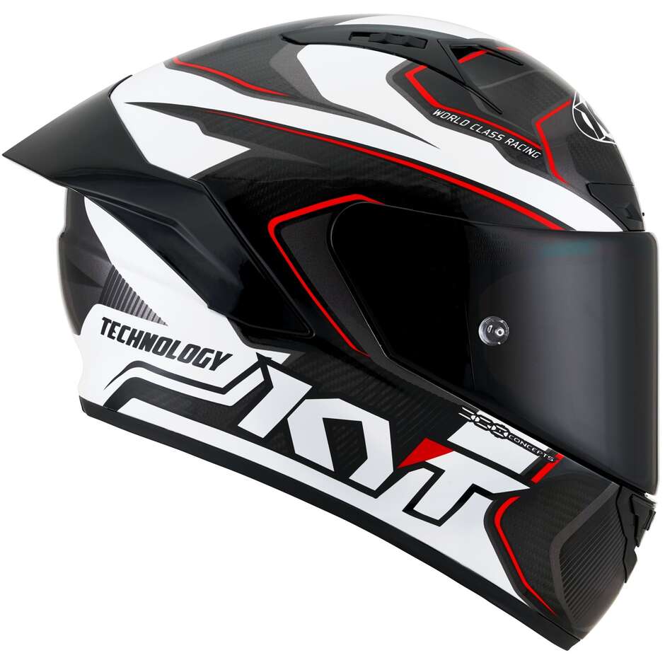 Integral Motorcycle Helmet Racing Kyt NZ-RACE CARBON COMPETITION White