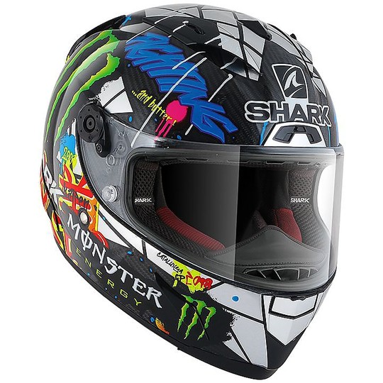 Integral Motorcycle Helmet Racing Shark RACE-R Pro Carbon Replica Lorenzo Catalunya GP