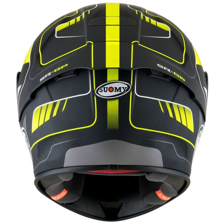 Integral Motorcycle Helmet Racing Suomy SR-GP GAMMA Black Matt Yellow