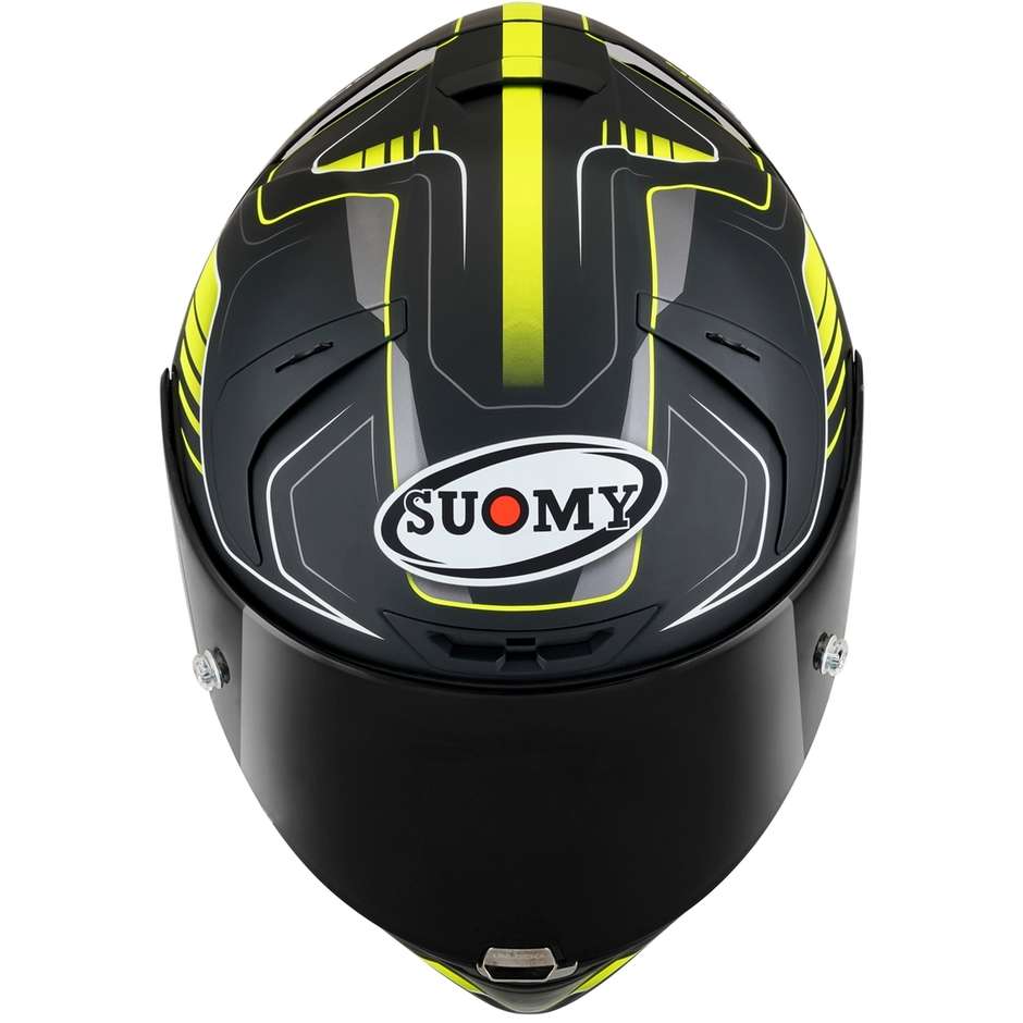 Integral Motorcycle Helmet Racing Suomy SR-GP GAMMA Black Matt Yellow