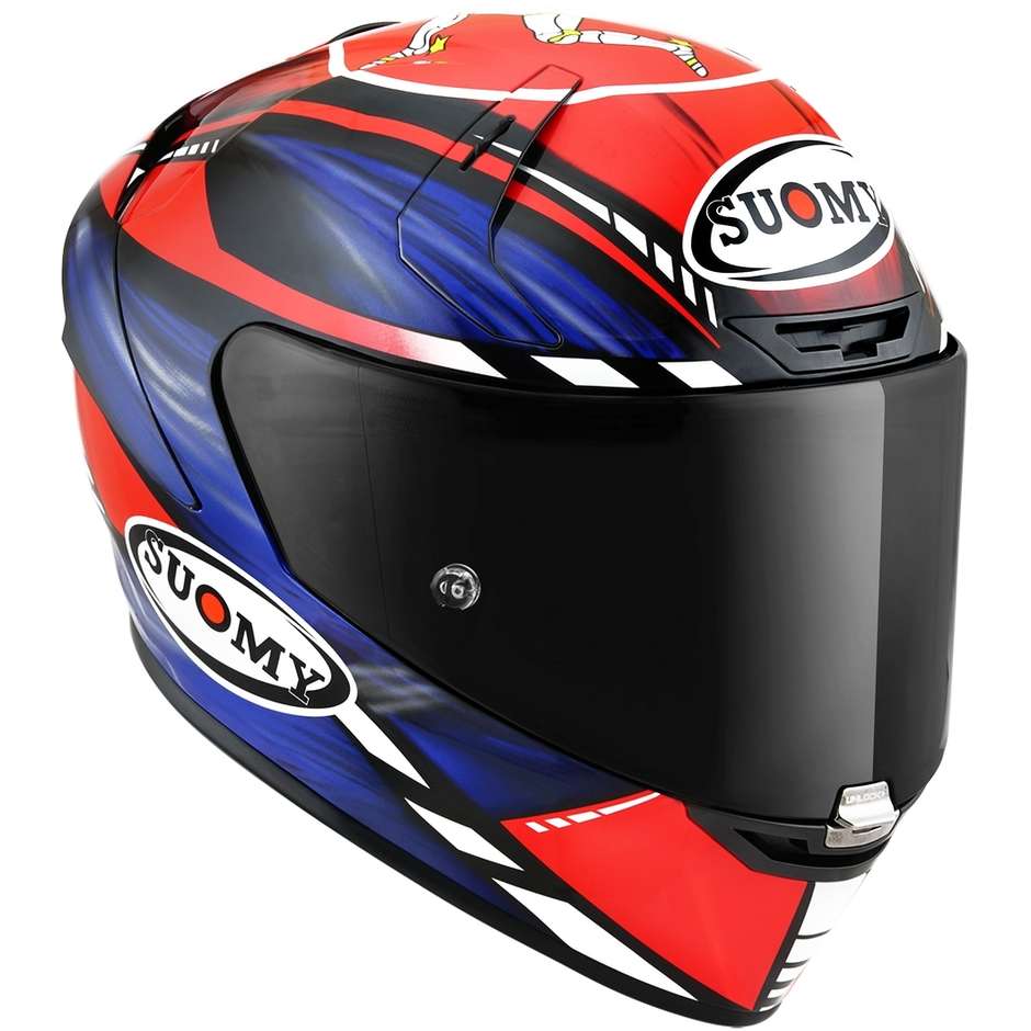 Integral Motorcycle Helmet Racing Suomy SR-GP ON BOARD Blue Red Fluo