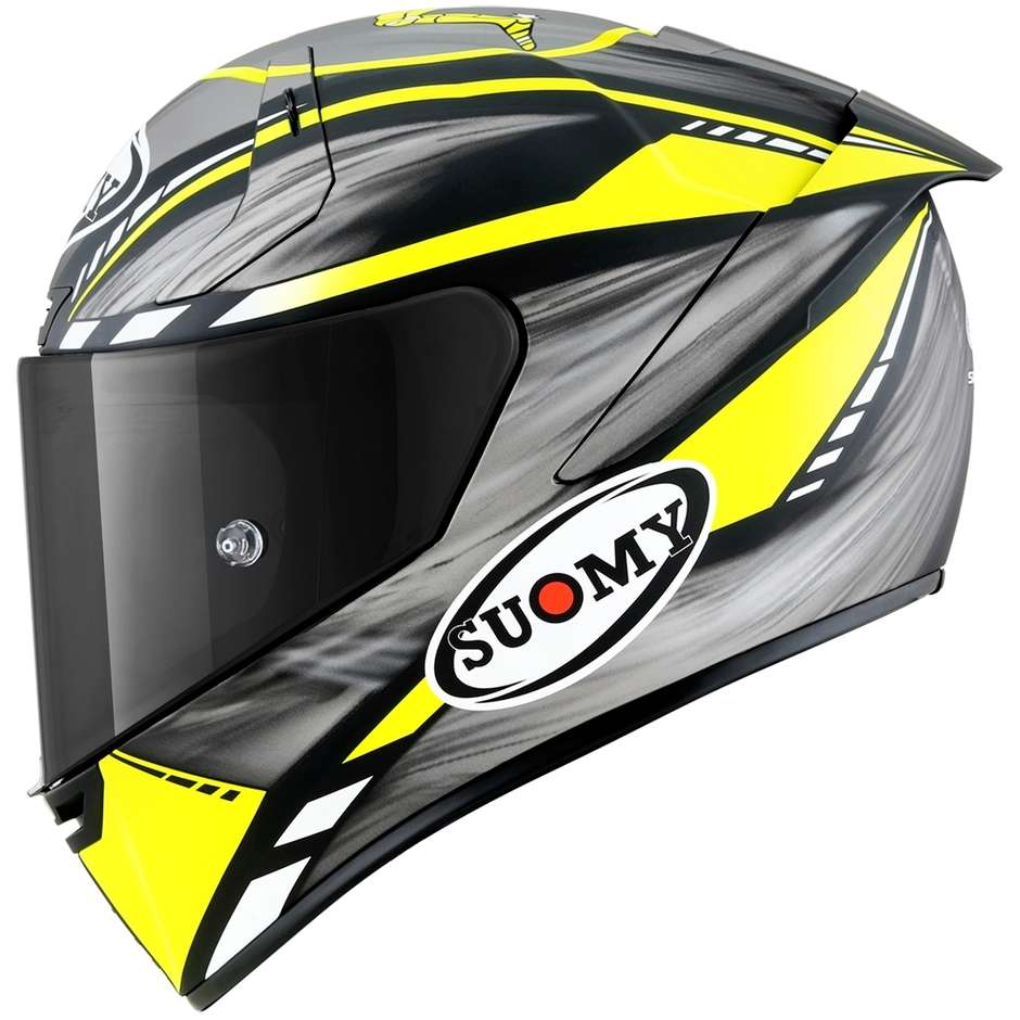 Integral Motorcycle Helmet Racing Suomy SR-GP ON BOARD Gray Yellow Fluo Matt