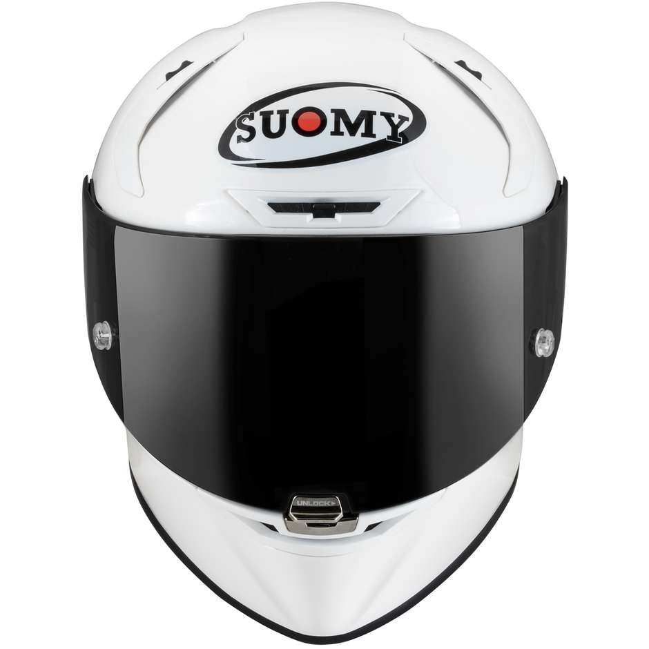 Integral Motorcycle Helmet Racing Suomy SR-GP PLAIN White Pearl