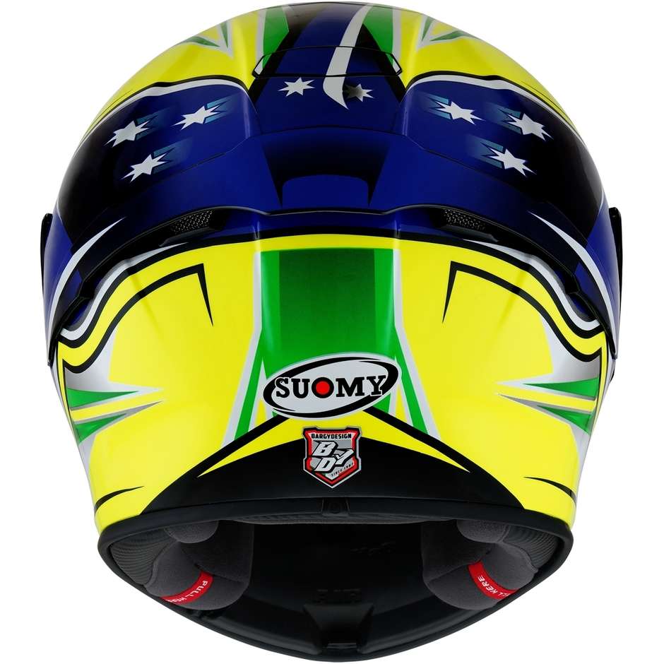 Integral Motorcycle Helmet Racing Suomy SR-GP TOP RACER Yellow Blue
